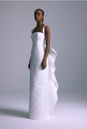 Amsale Style #Anderson Gown #1 Ivory Silk White thumbnail