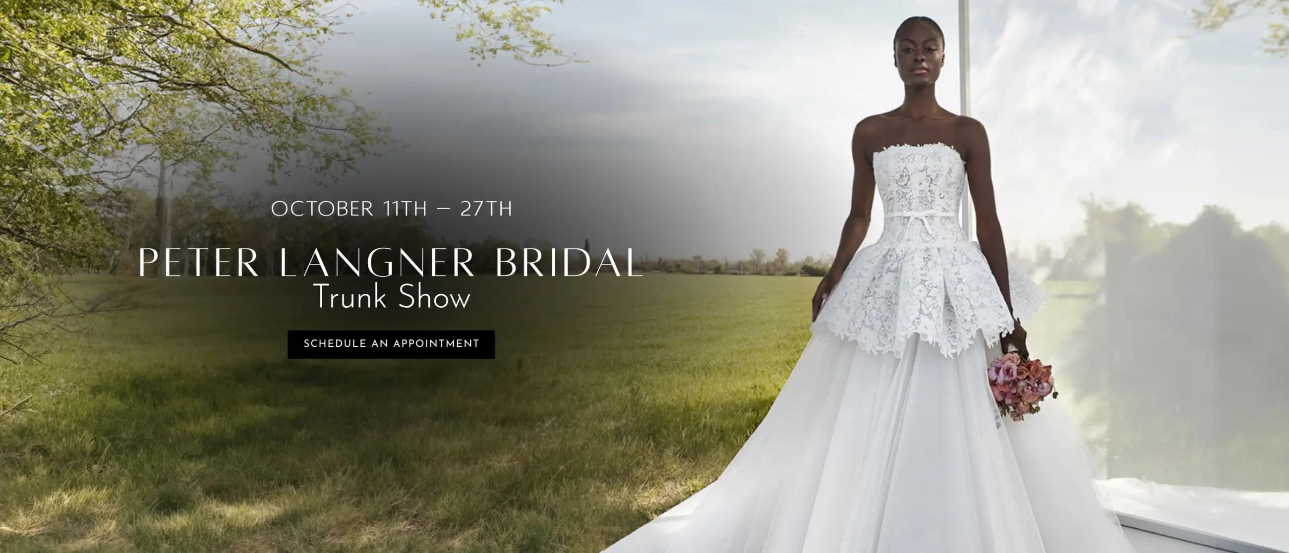 Peter Langner Bridal Trunk Show 2024 Banner