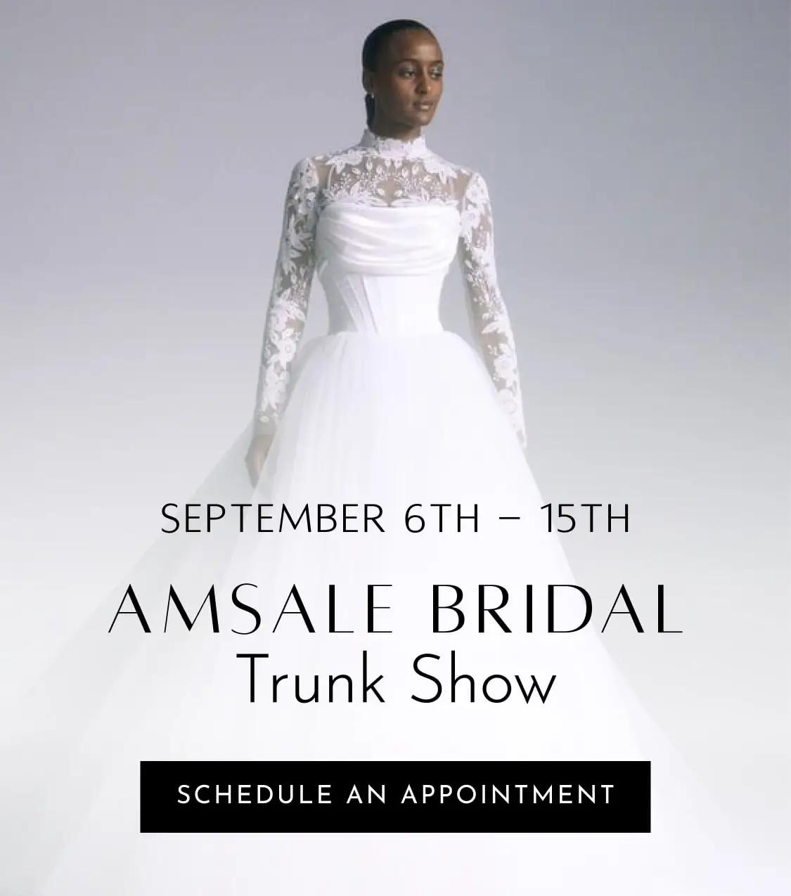 Amsale Bridal Trunk Show Banner Mobile