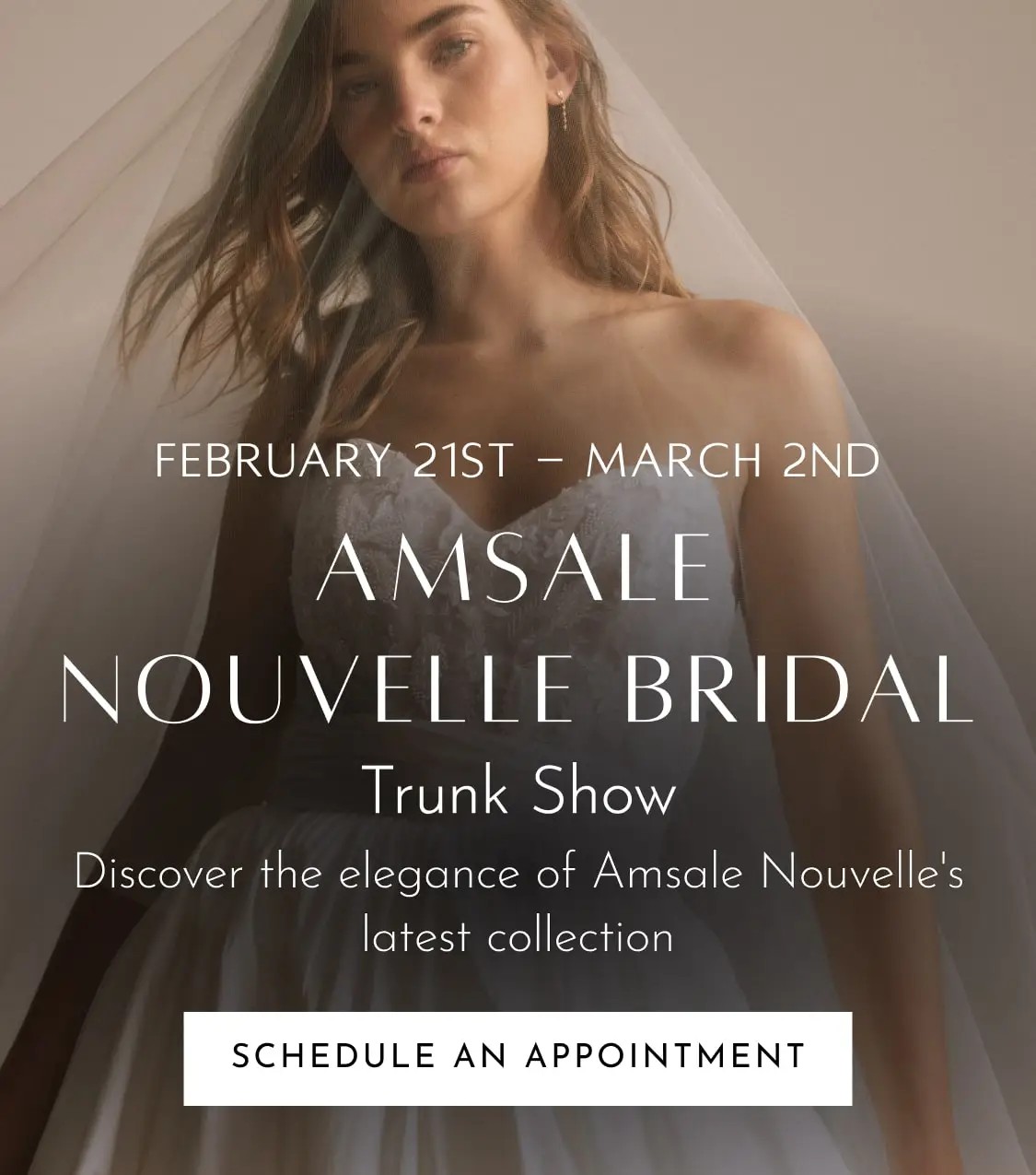 Amsale Nouvelle Bridal Trunk Show Mobile Banner