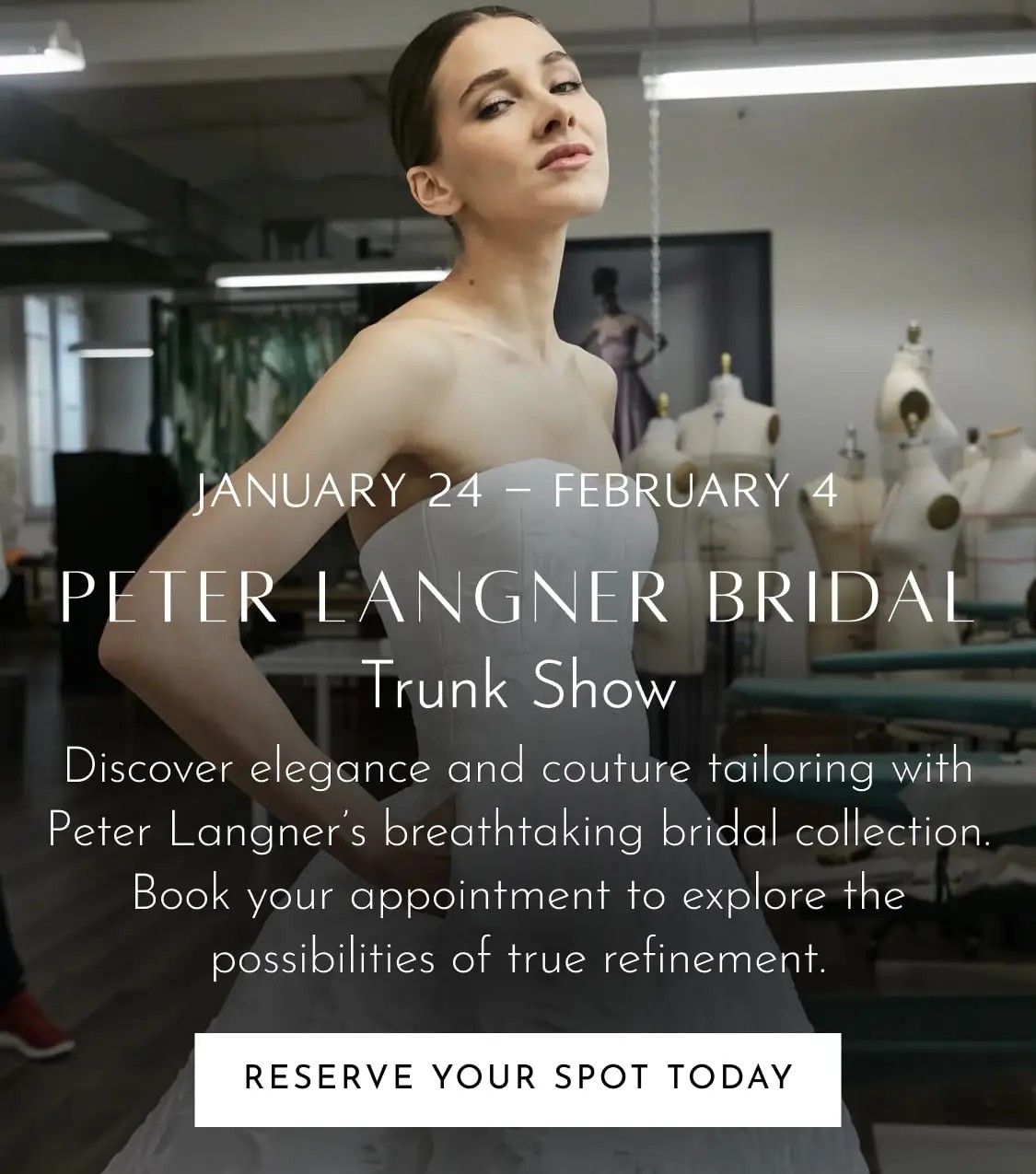 Peter Langner Bridal Trunk Show Mobile Banner