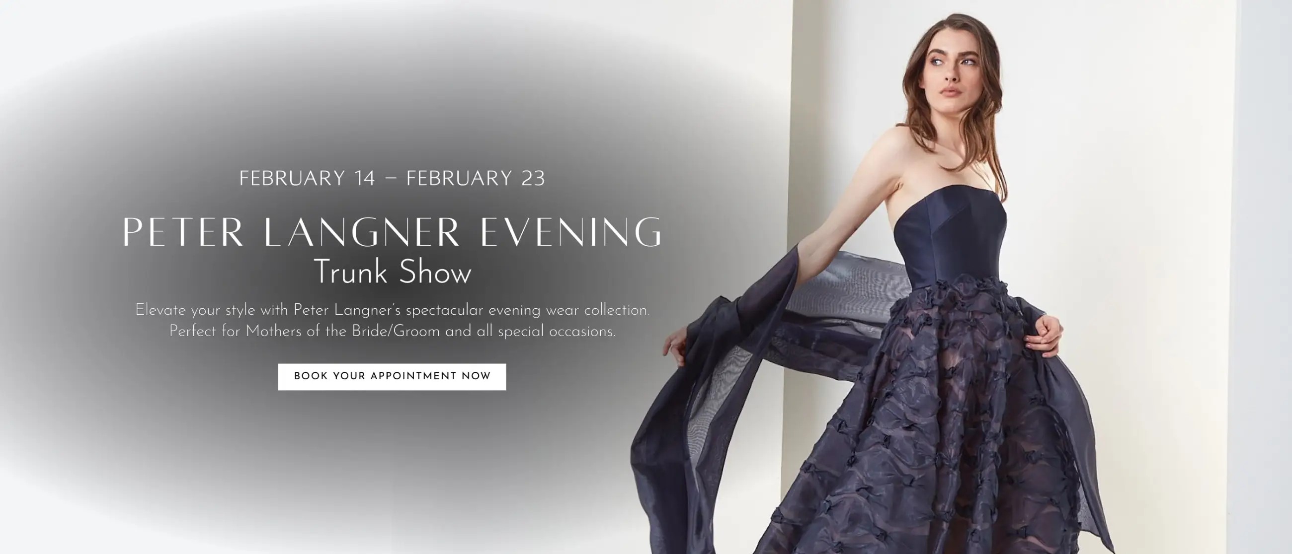 Peter Langner Evening Trunk Show Desktop Banner