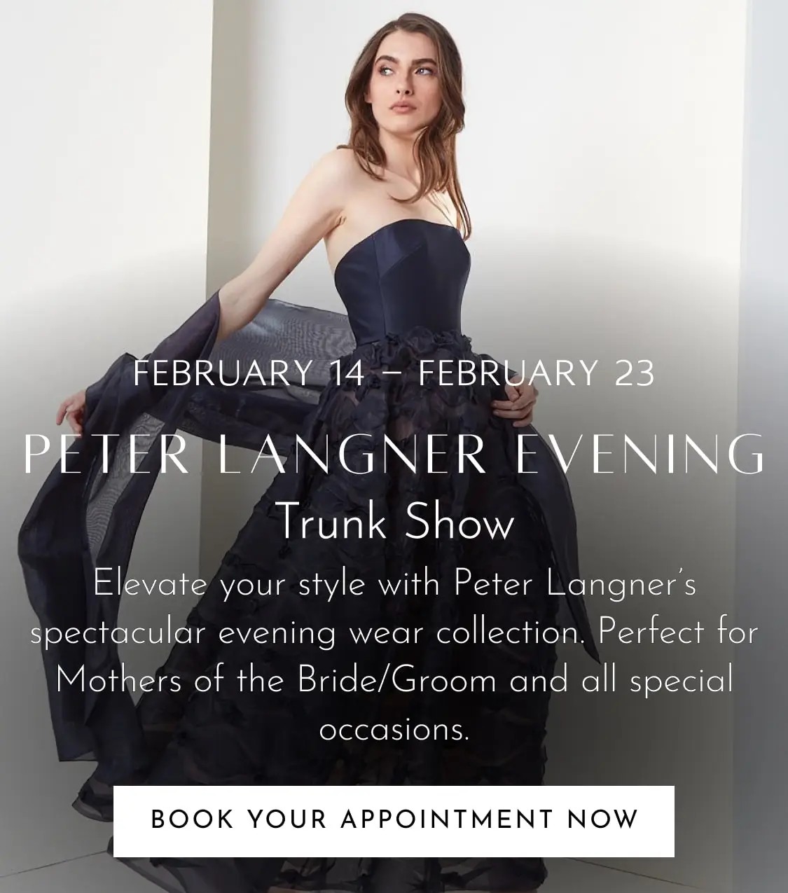 Peter Langner Evening Trunk Show Mobile Banner