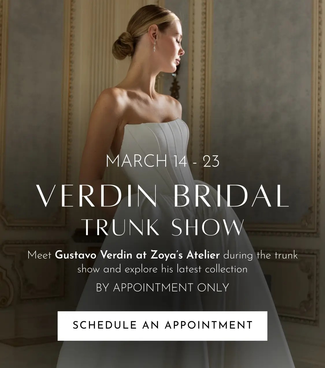 Verdin Bridal Trunk Show Mobile Banner